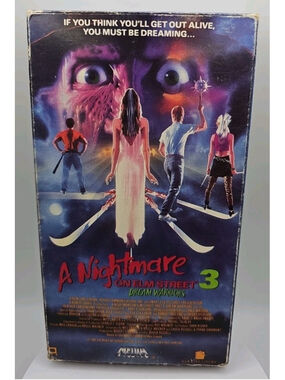 A Nightmare On Elm Street 3 Dream Warriors (VHS, 1989, Media) Rare OOP 1987